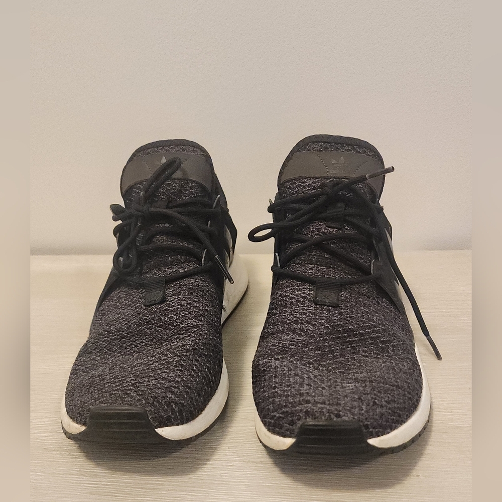 adidas Women's Black and White Knit Sneakers